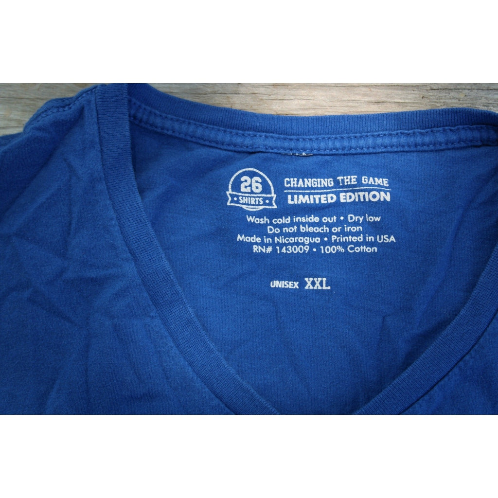 Shirts Buffalo Bills Josh Allen "Allen's Town" Skyline V-Neck T-Shirt XXL Blue