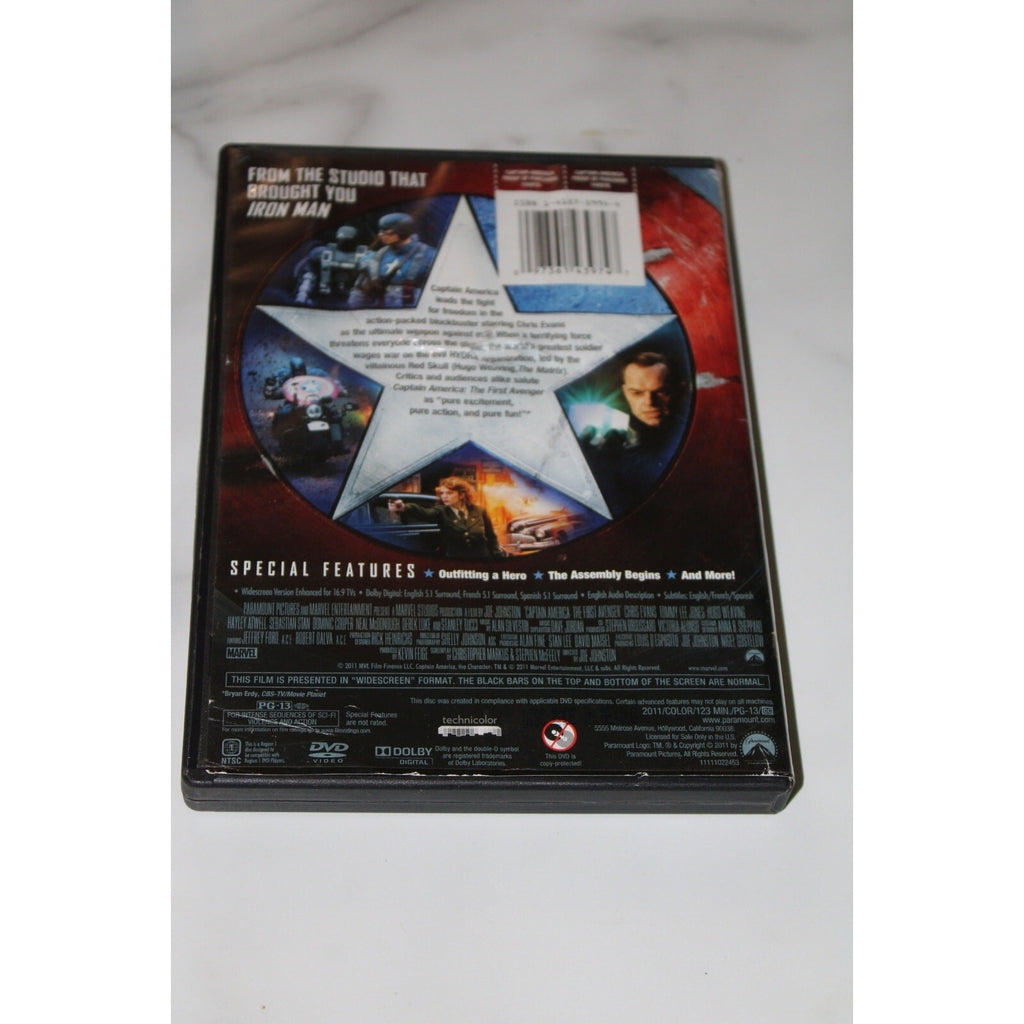 Captain America The First Avenger DVD Marvel Studios Widescreen