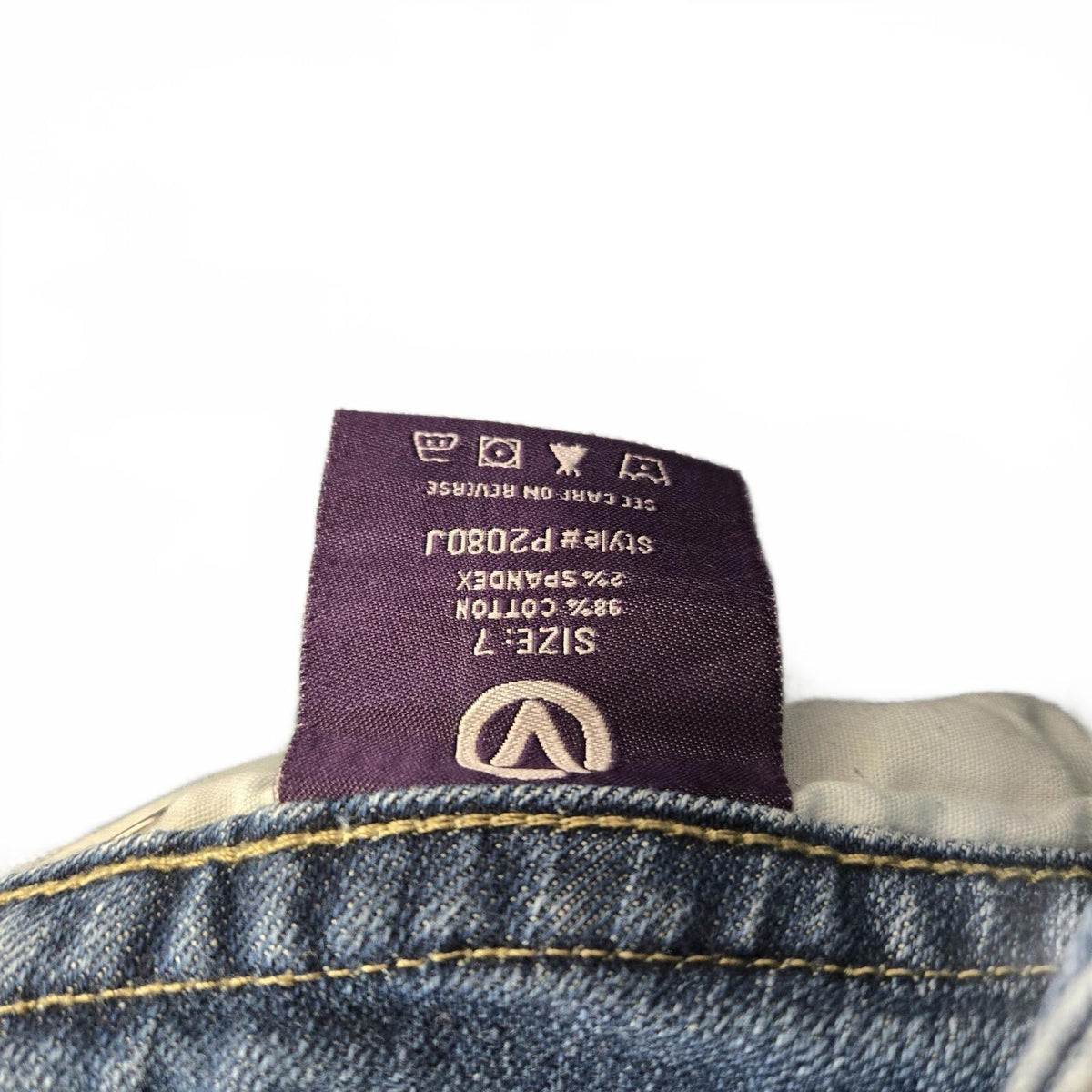 VIGOSS Straight Jeans Blue Denim Medium Wash Button 5-Pocket Women