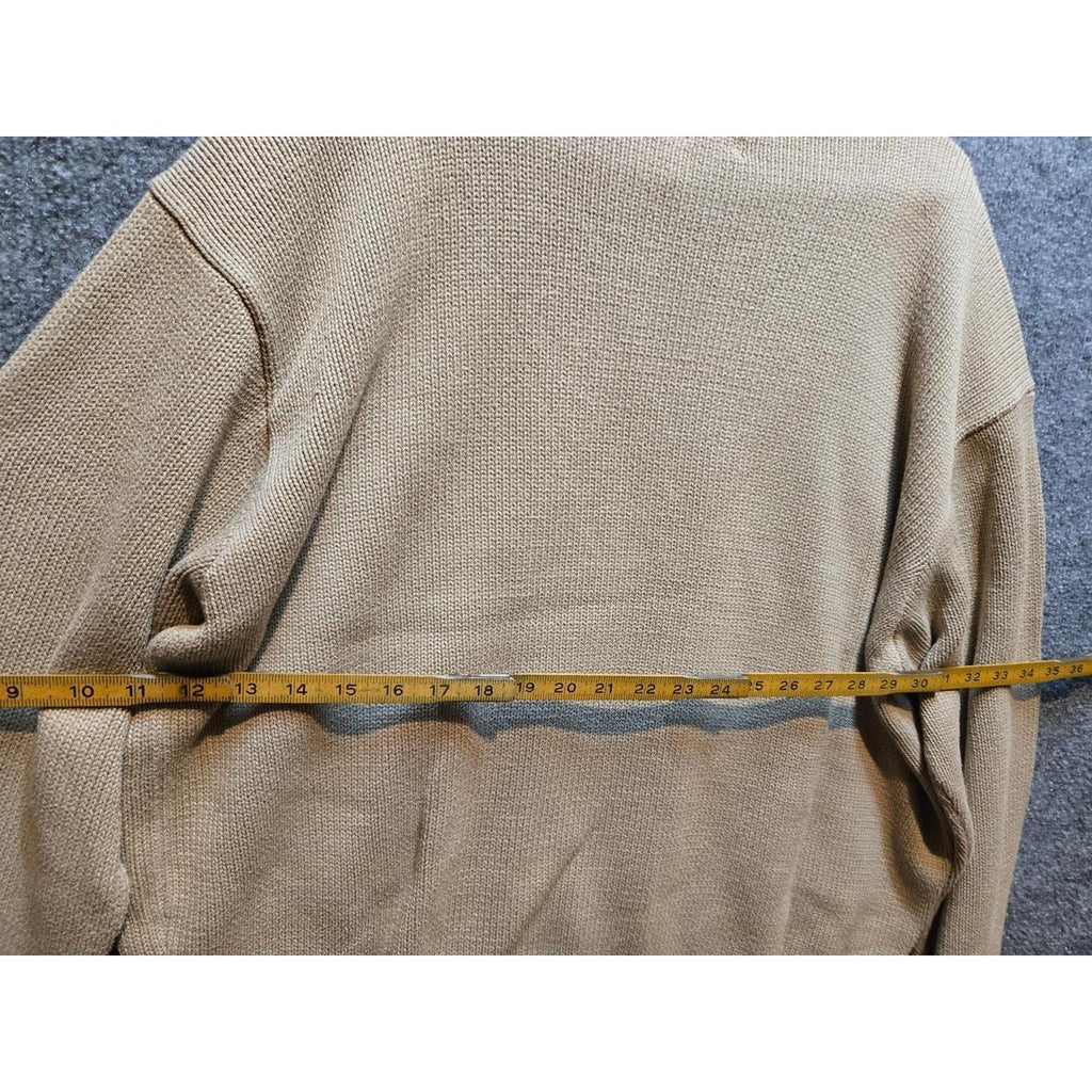Vintage Polo Ralph Lauren Men's XL Beige Cotton Sweater