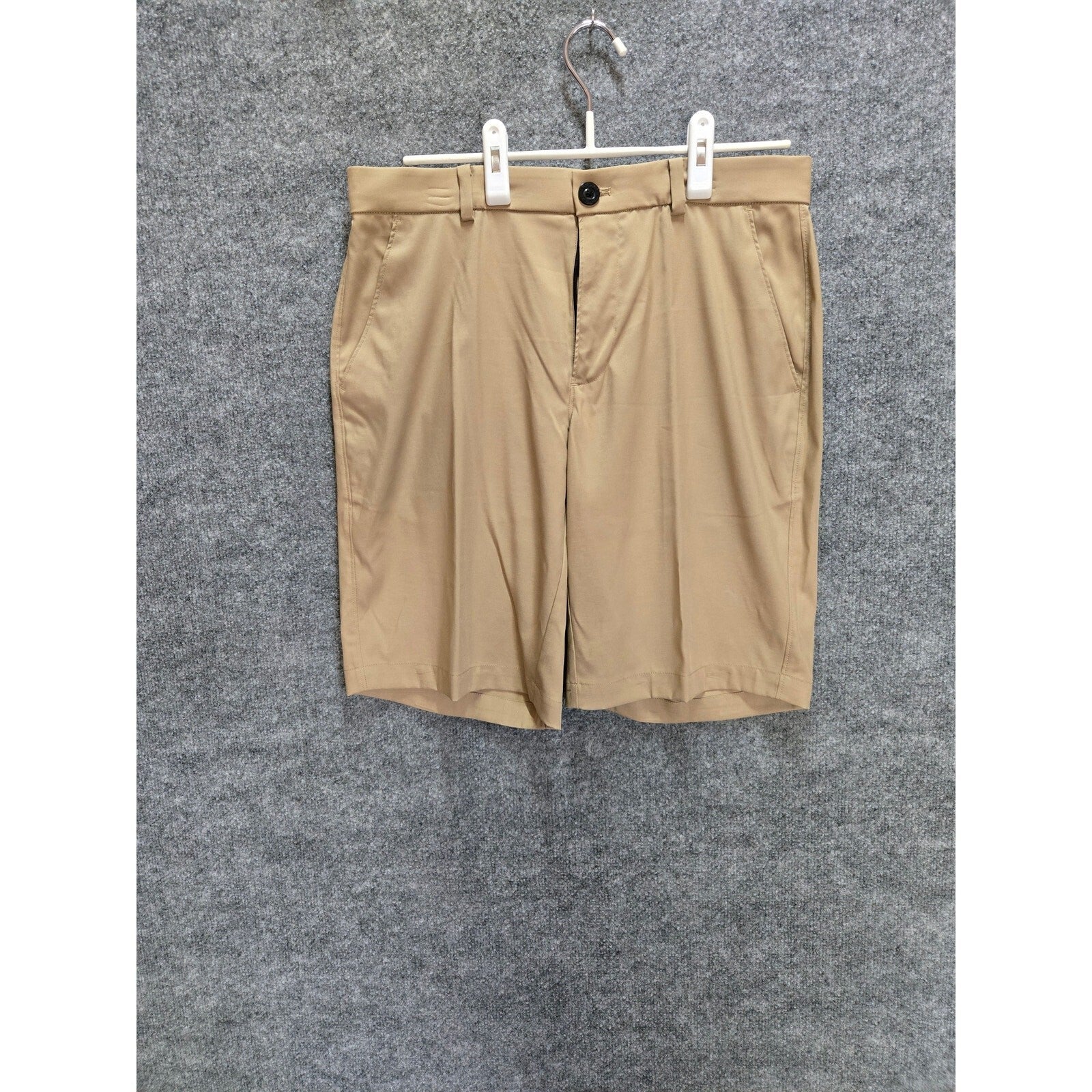 MSX by Michael Strahan Men's Khaki Polyester Spandex Shorts Size 32