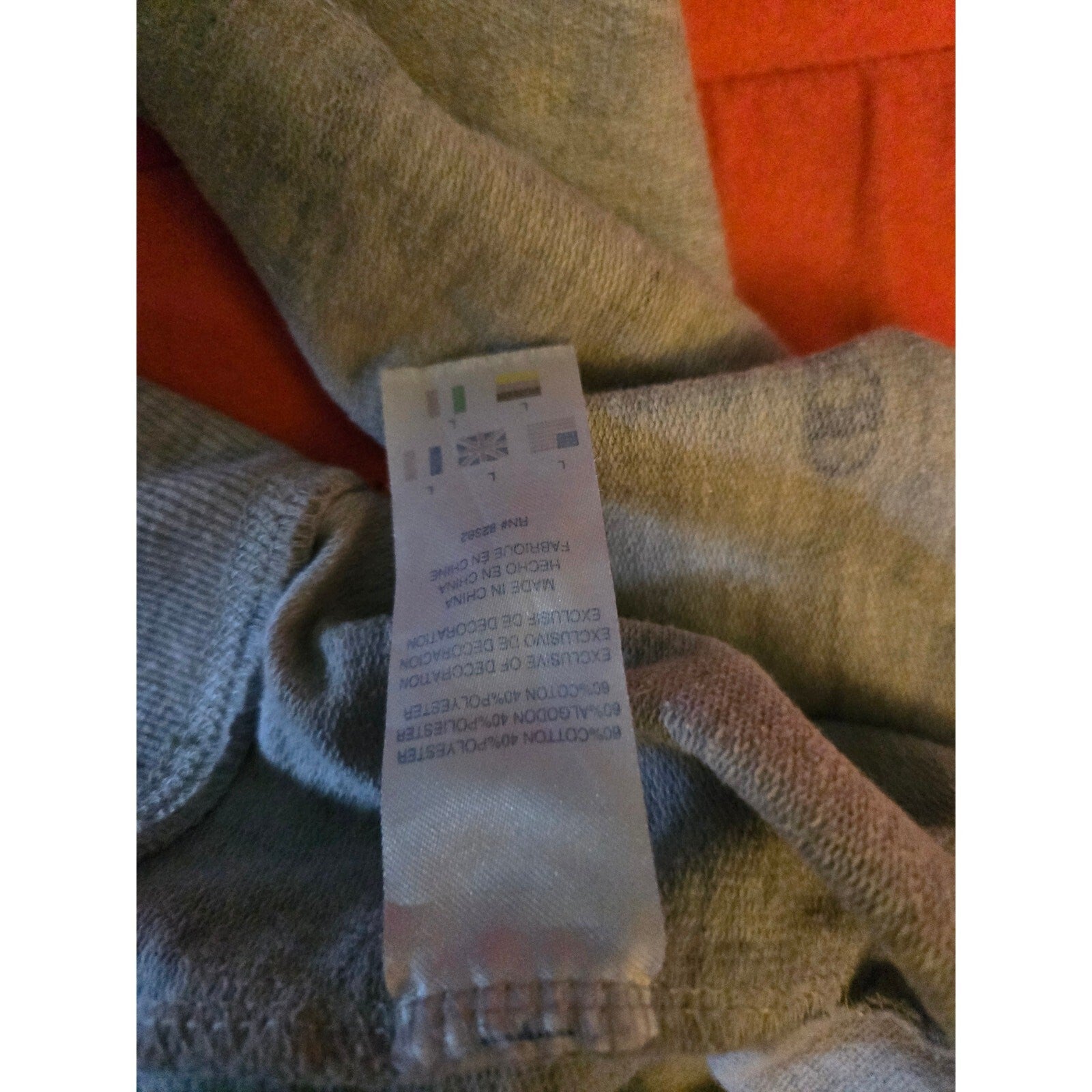 Champion All Over Logo Print Grey Pullover Hoodie Youth Size Large