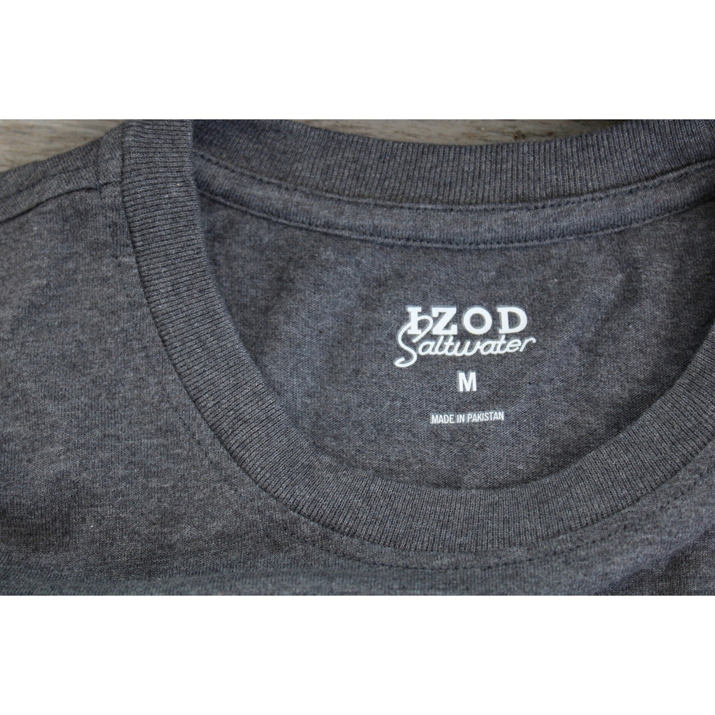 IZOD Saltwater Soft Wash Men's Long Sleeve Graphic T-Shirt -  Size Med