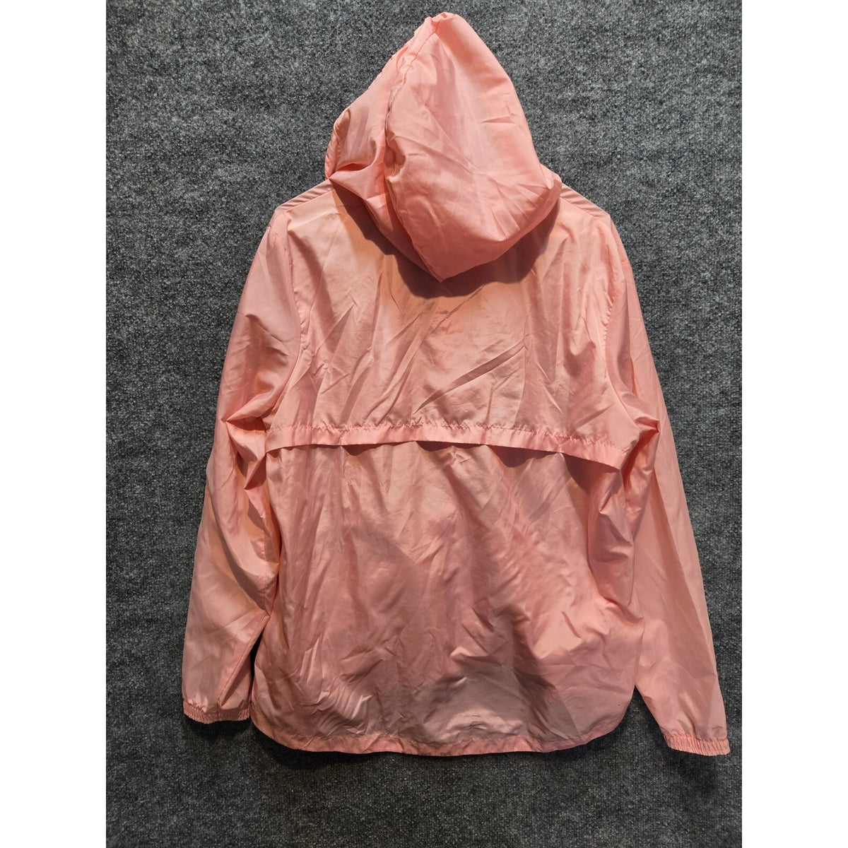 Puma Women's Lightweight Peach Coral Windbreaker Jacket with Hood, Size Large