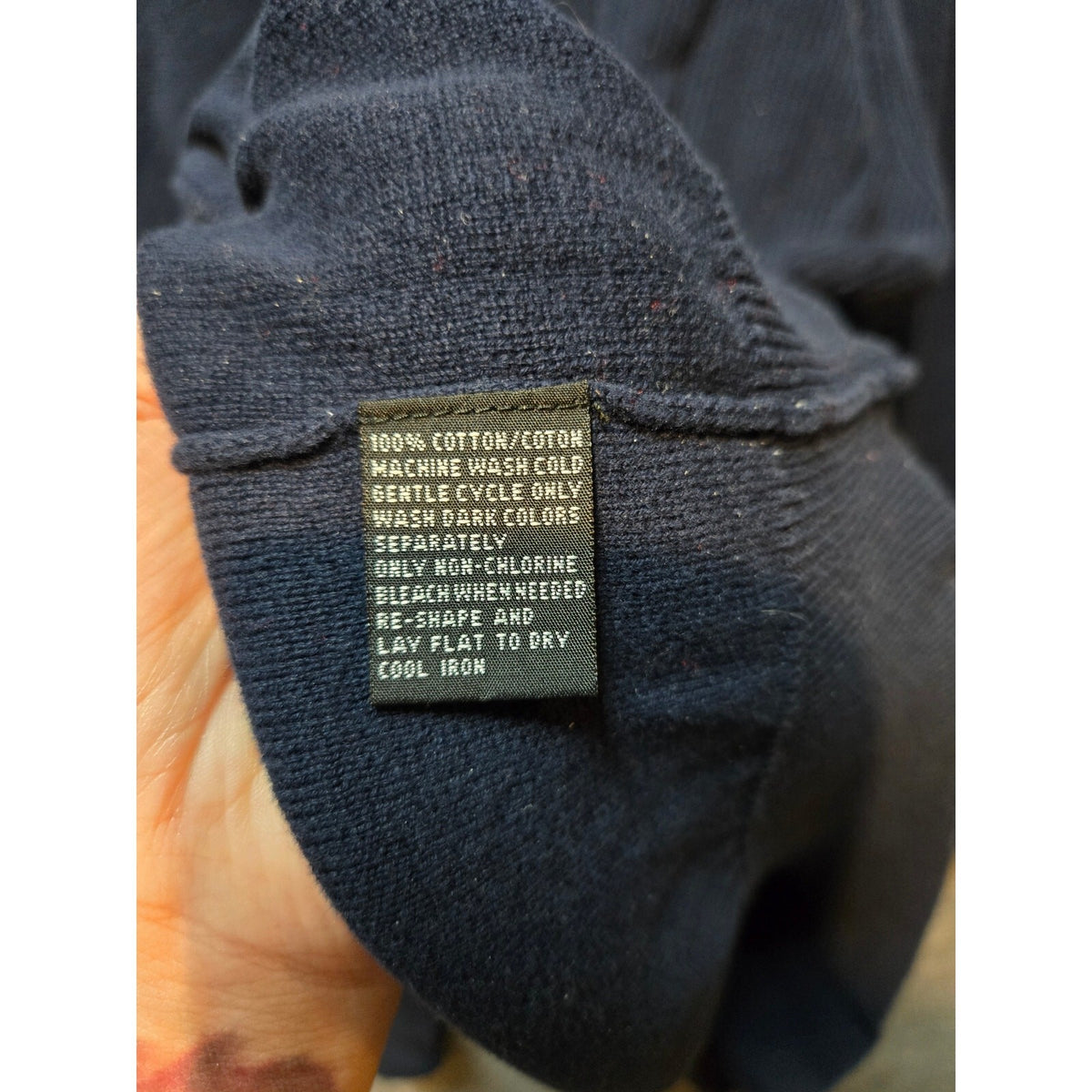 Greg Norman Golf Men's Navy Blue Crewneck Pullover Sweater, Size Large, 100% Cot