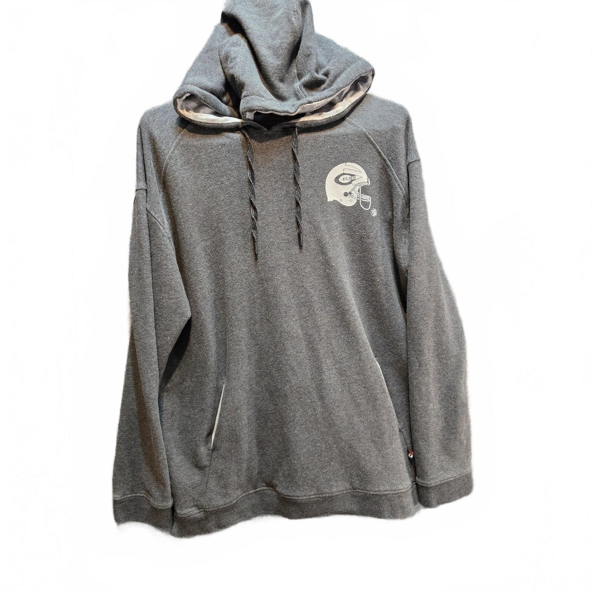 Centerville Elks Football Helmet Gray Pullover Hoodie Sweatshirt Size Xl