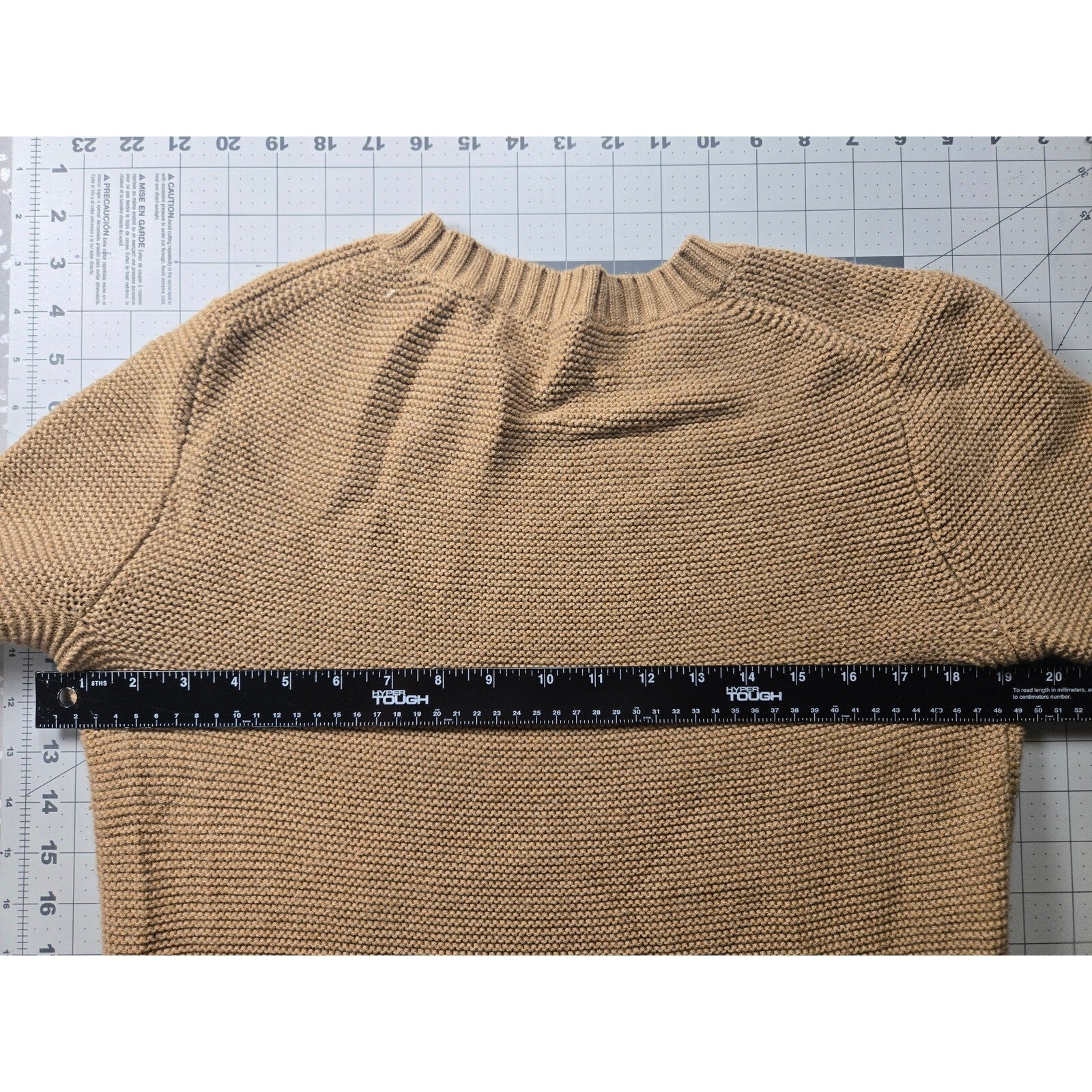J. Crew Mercantile Classic Crew Neck Sweater Tan Camel Knit Size Small