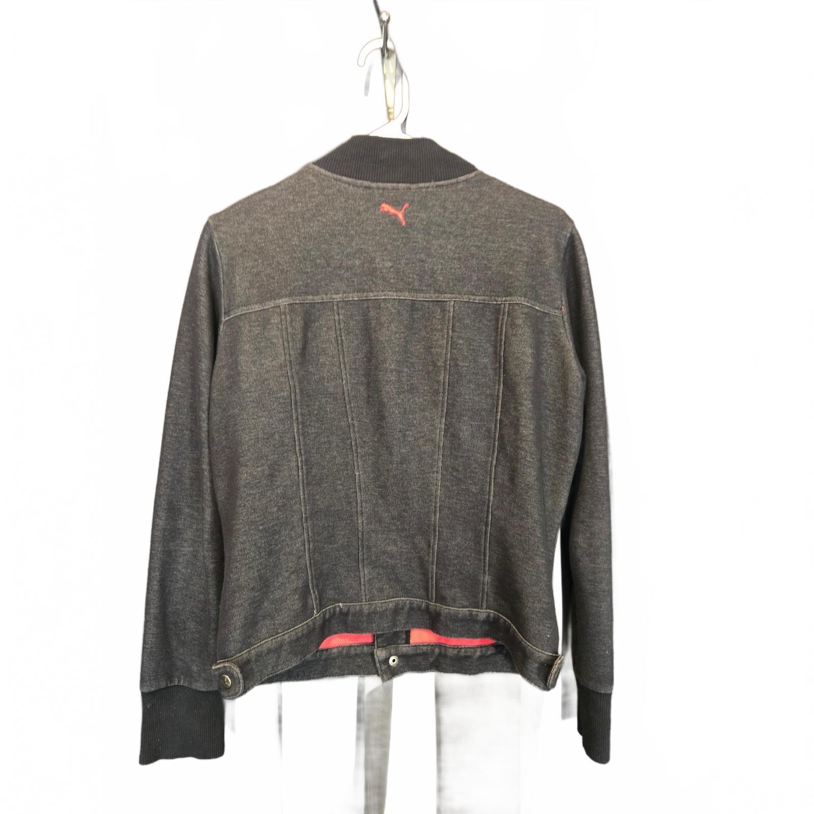 Puma Women's Large Gray Softshell Button-Front Jacket, Very Good Condition