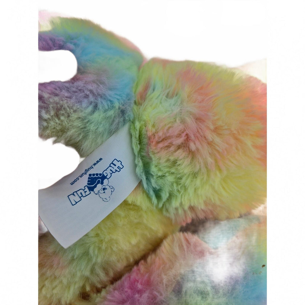 Hugfun 18" Pastel Tie Dye Rainbow Teddy Bear XO Heart Feet Soft Plush Stuffed