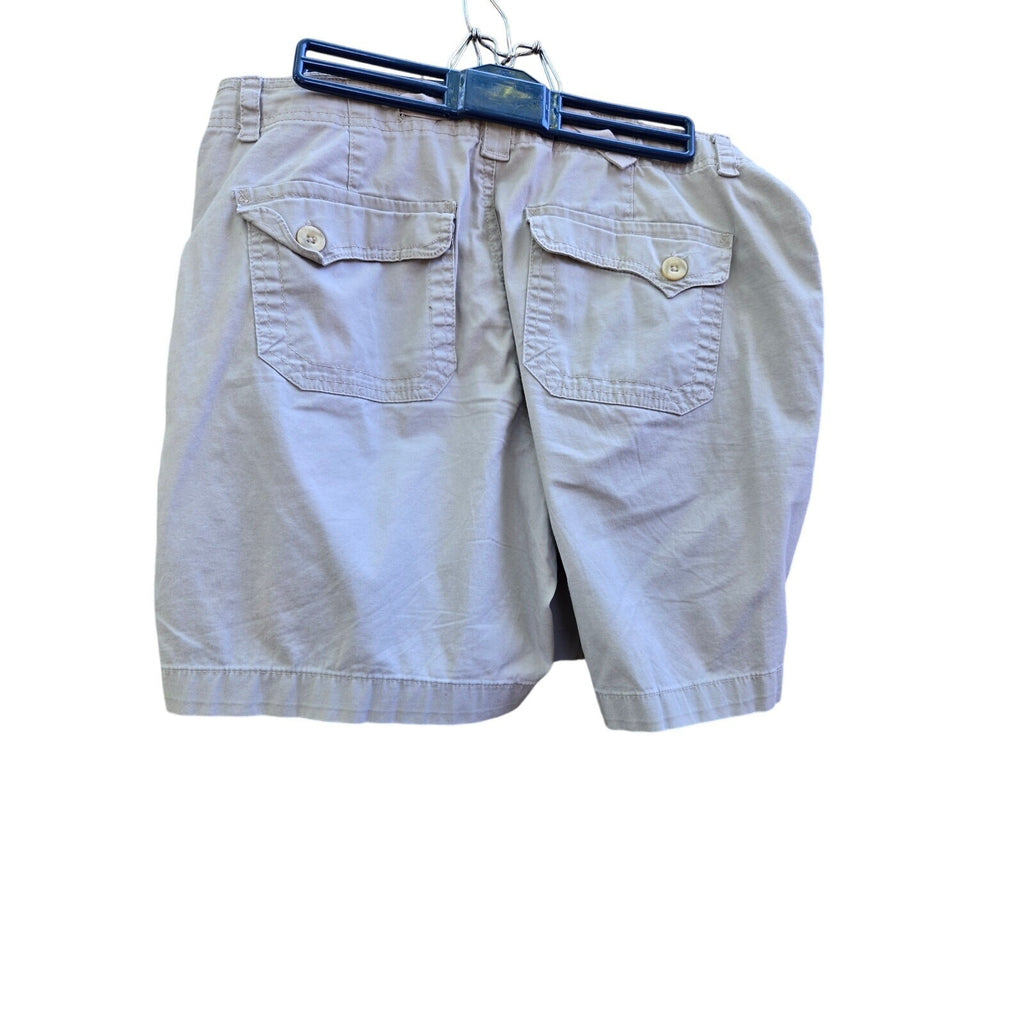Gloria Vanderbilt Women's Beige Cargo Shorts, Relaxed Fit with Multiple Pockets,