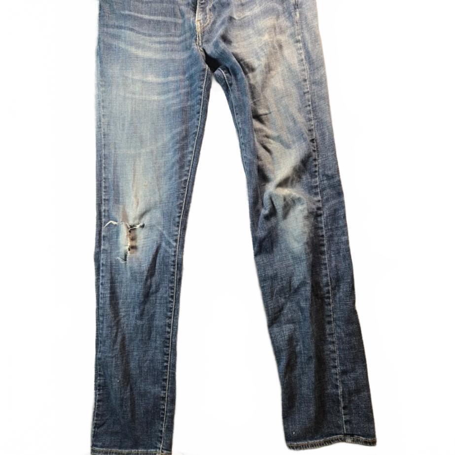 Lucky Brand 121 Slim Straight Jeans Mens Blue Denim 32/34 with Defects