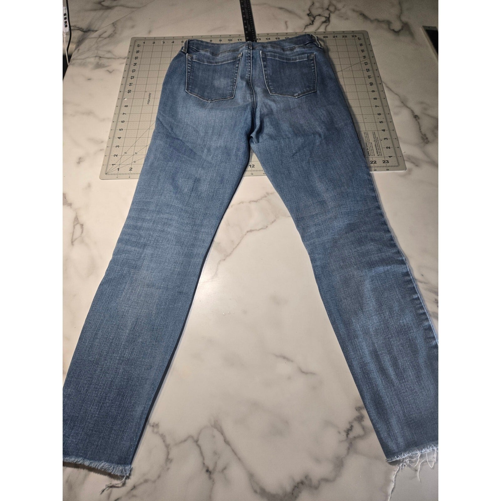 Pacsun Push Up Ankle Jeggings Blue Distressed Denim Jeans Size 29