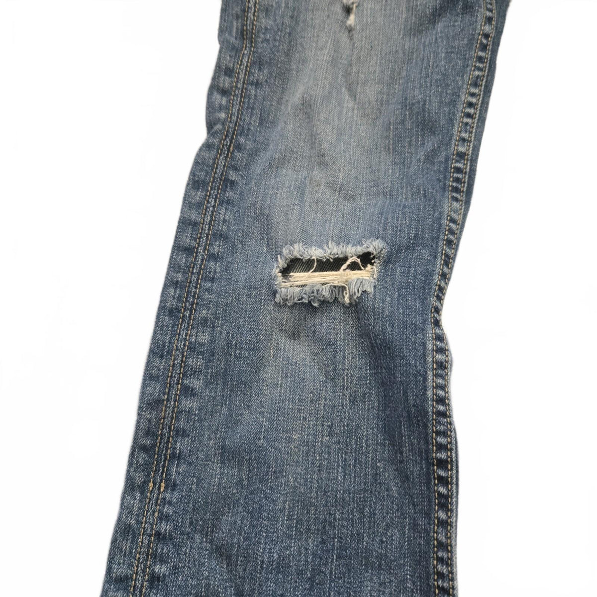 VIGOSS Straight Jeans Blue Denim Medium Wash Button 5-Pocket Women