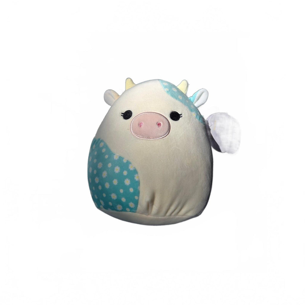 Squishmallow Belana The Cow White Blue Floral KellyToys 2022 Plush Girl Gift NWT
