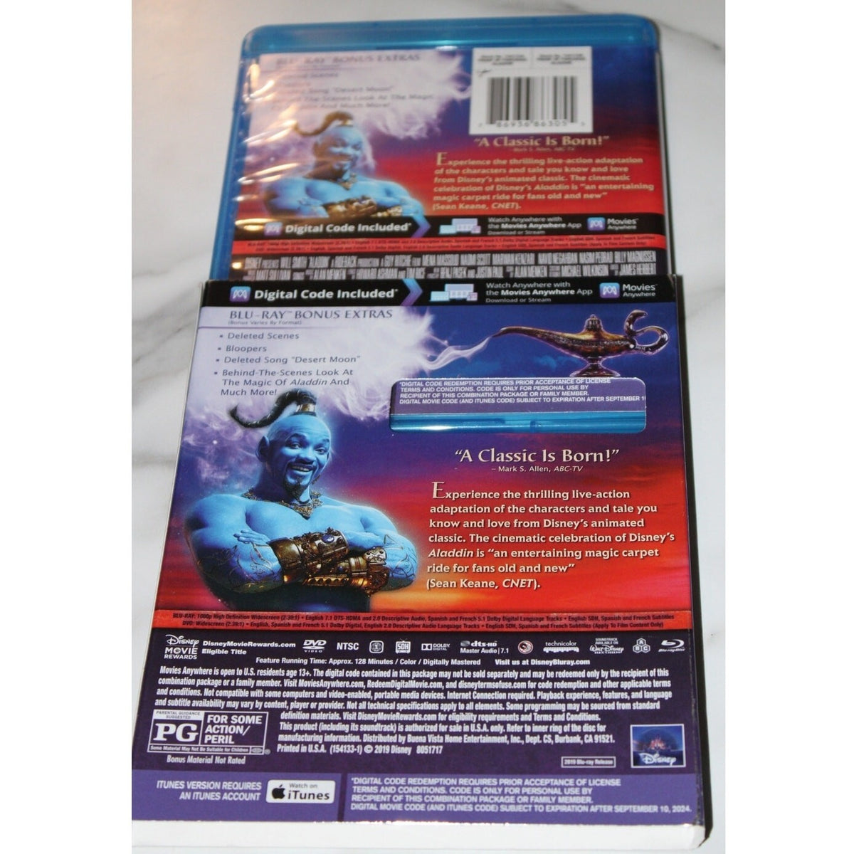 ALADDIN Blu Ray With Sleeve