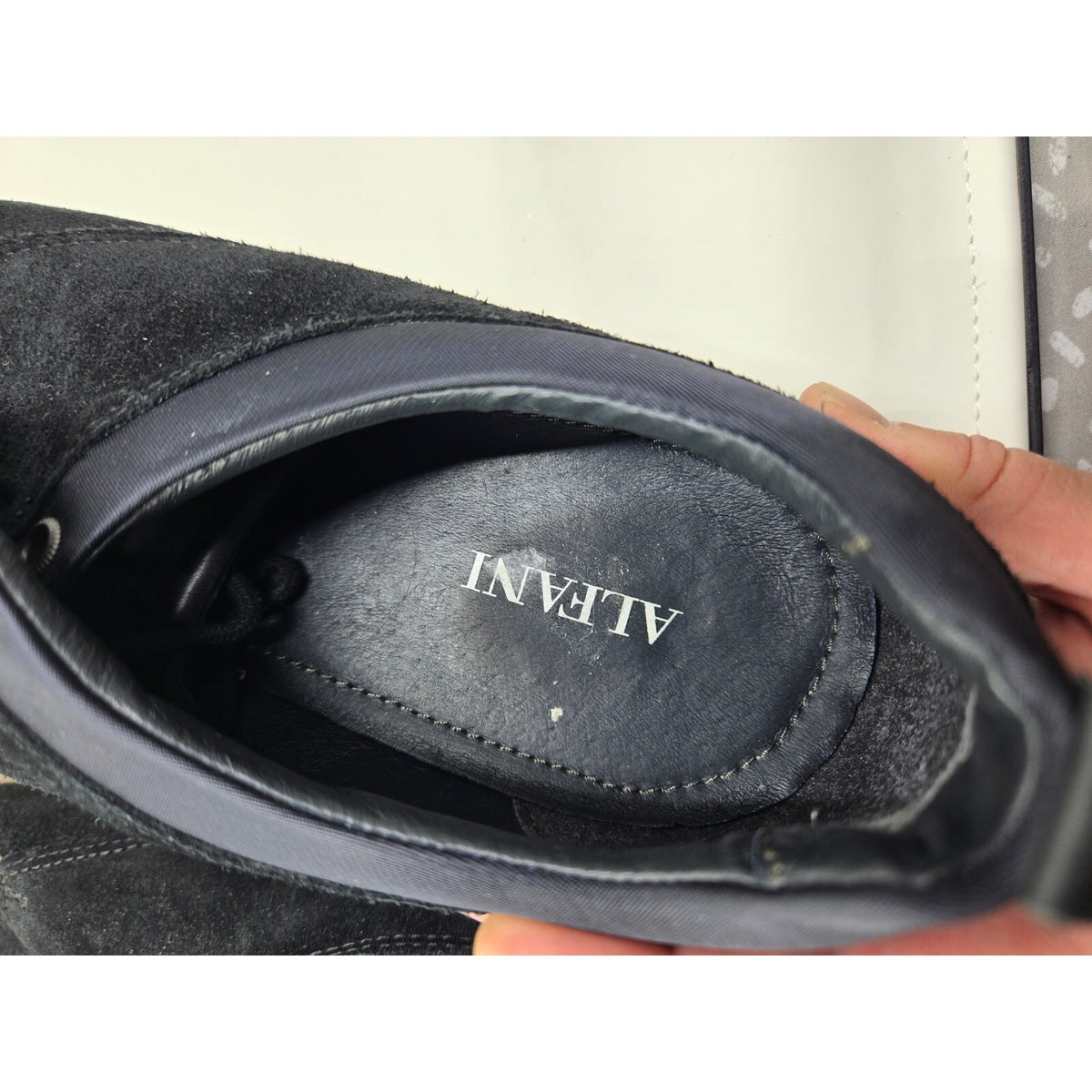 ALFANI Gregor Black Suede Casual Dress Shoes Mens Size 10 M