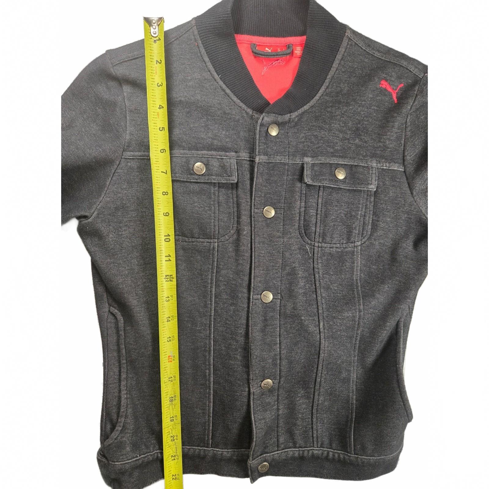 Puma Women's Large Gray Softshell Button-Front Jacket, Very Good Condition