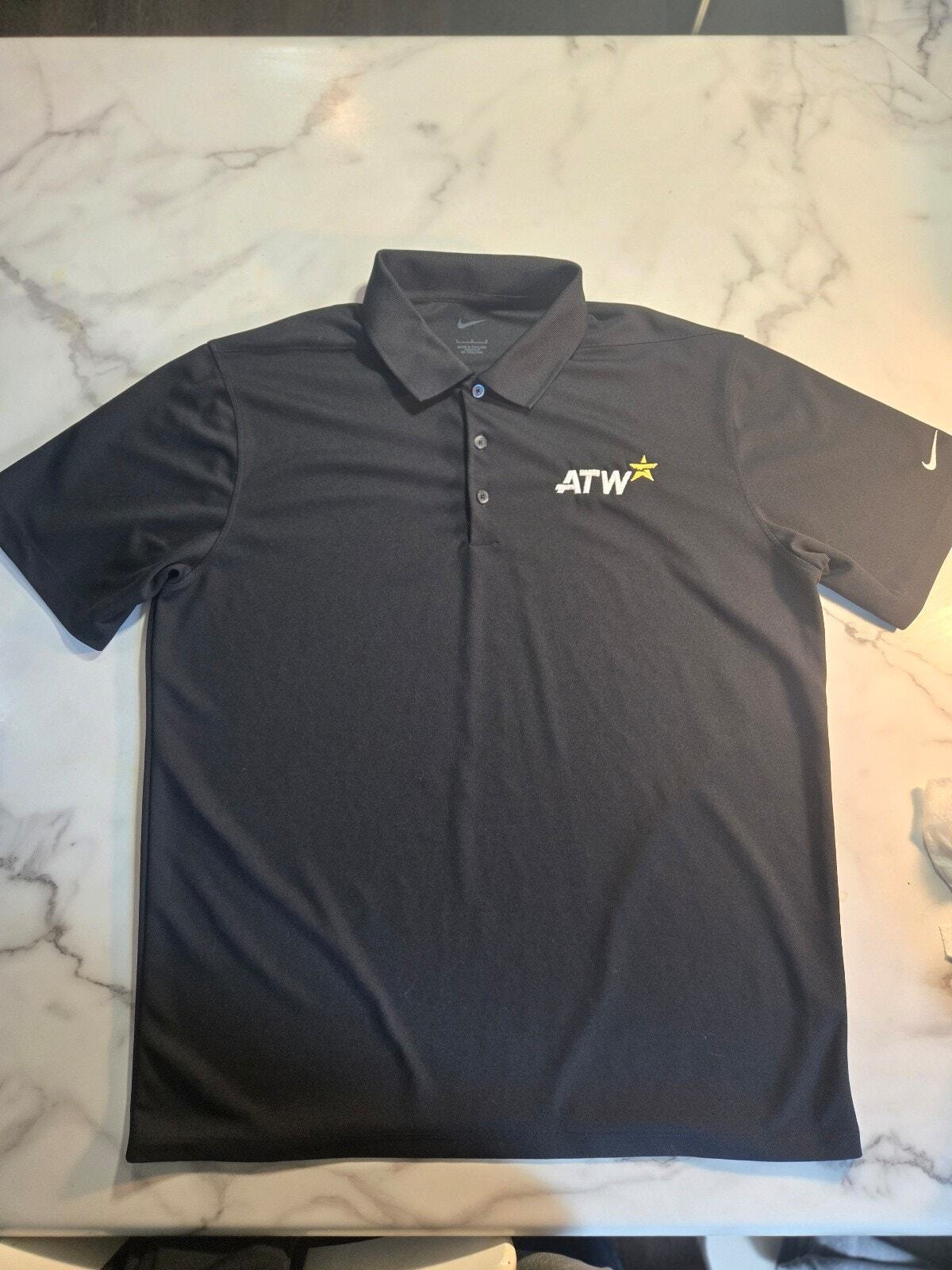 New Without Tags Nike ATW Men's Black Polo Shirt Size Large