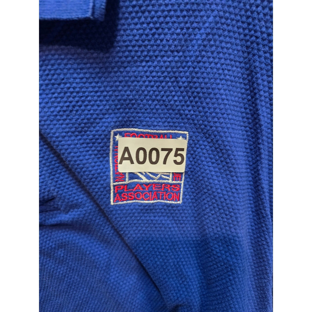 Vintage NFLPA National Football League Players Association Blue Waffle Polo L