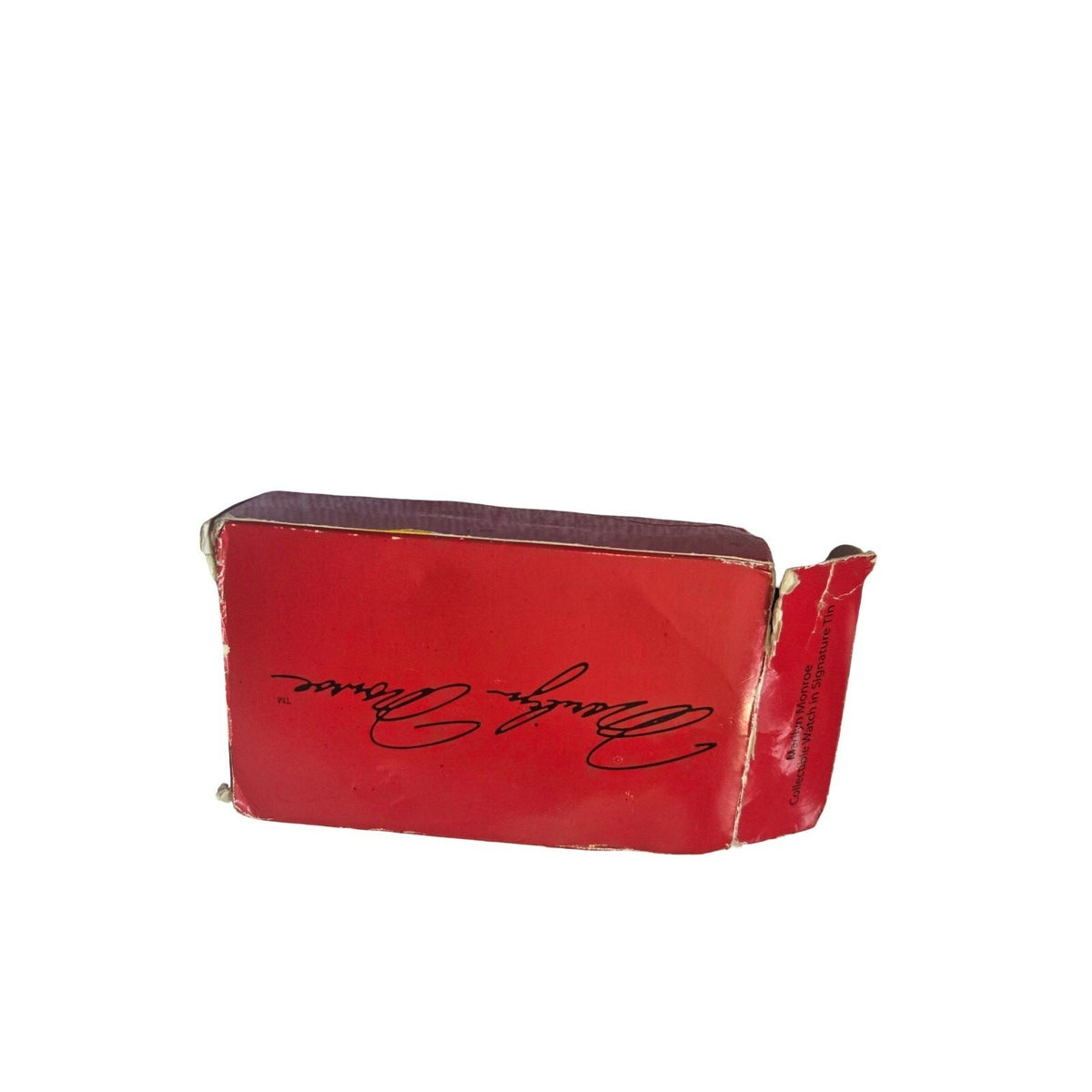 Avon Marilyn Monroe Collection Wristwatch Red Leather Band Gold Case Multicolor…
