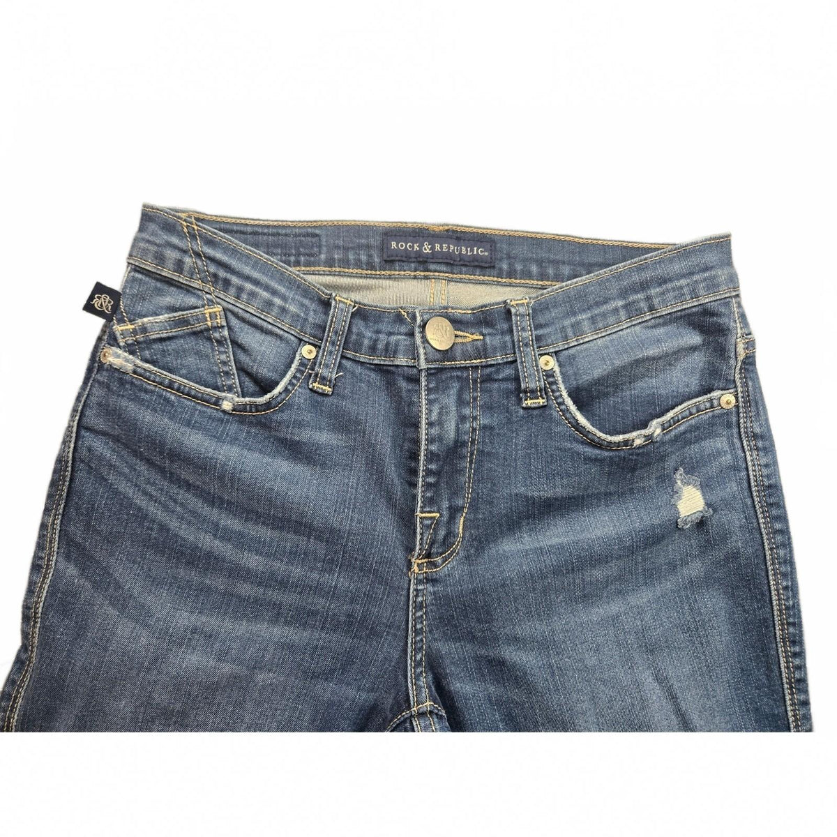 Rock And Republic Women's Jean size 8 Low rise Blue Denim