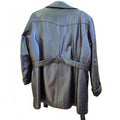 Vintage Wilsons Leather Women's Black Belted Trench Coat  size Xl