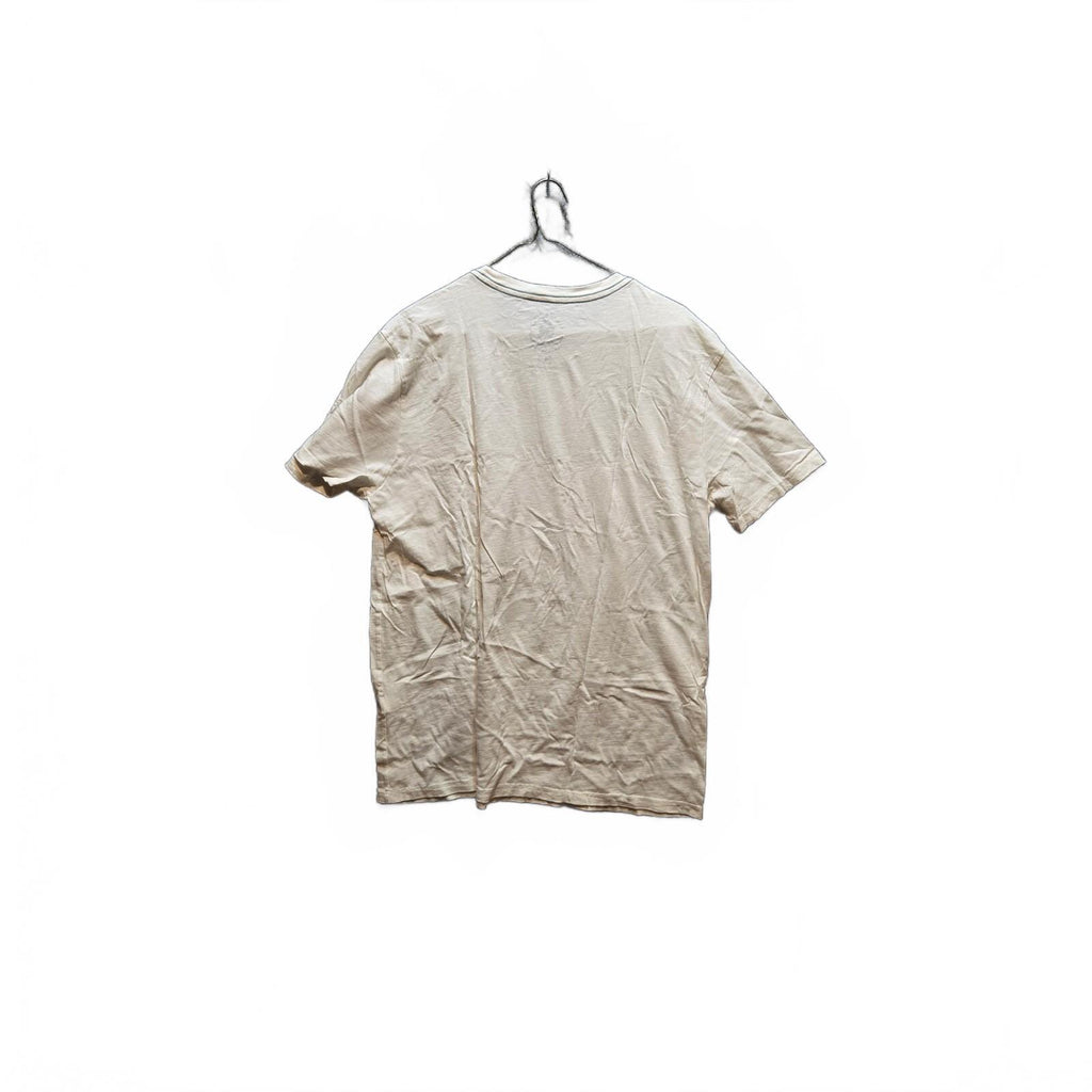 Lucky Brand Dirty Jacks Sour Mash Whiskey Graphic Tee Off White Cream Large