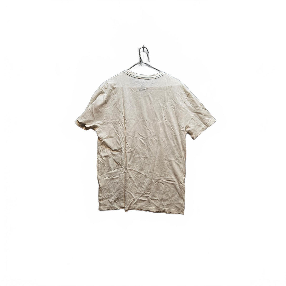 Lucky Brand Dirty Jacks Sour Mash Whiskey Graphic Tee Off White Cream Large