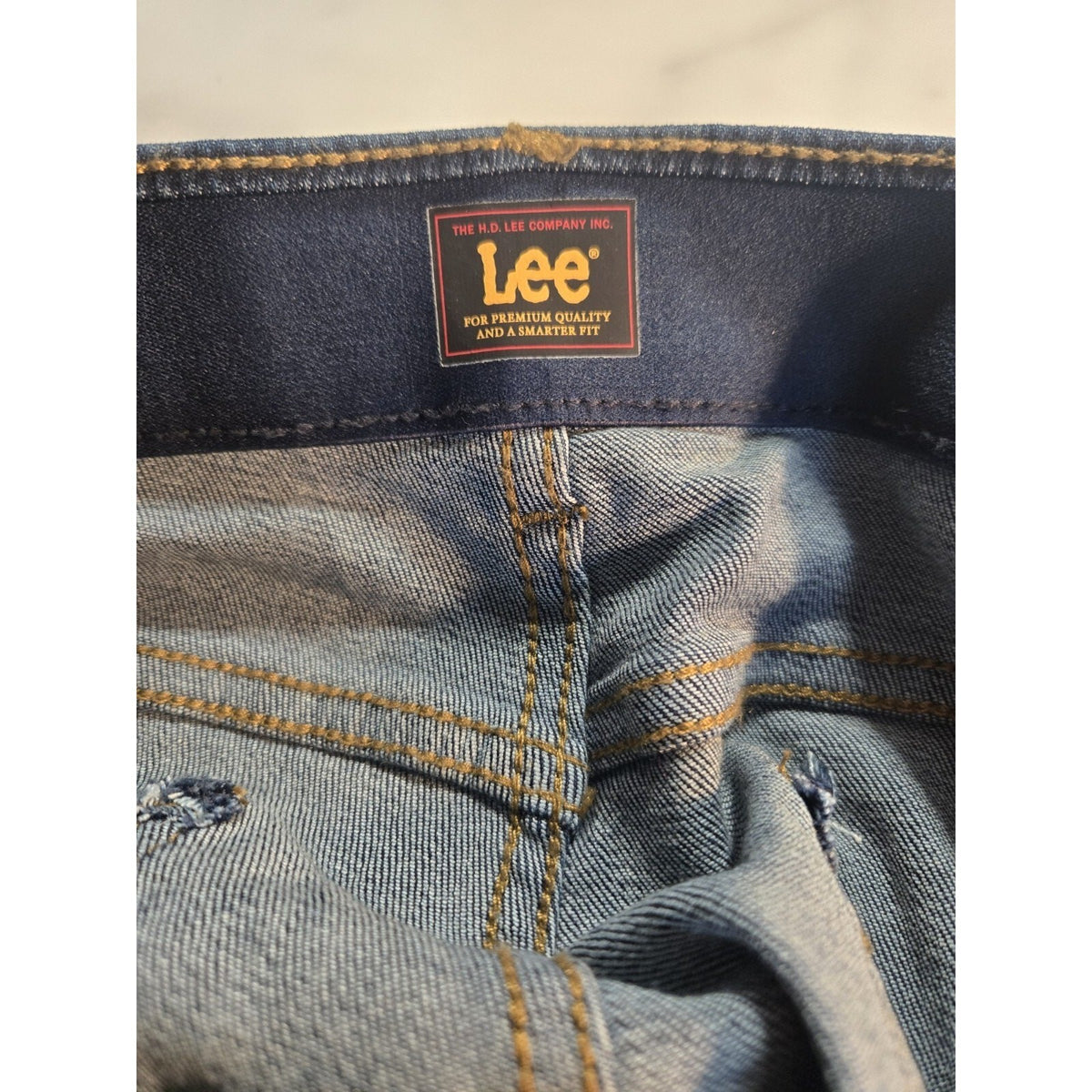 Lee Women's Denim Dark Blue Jeans Size 14