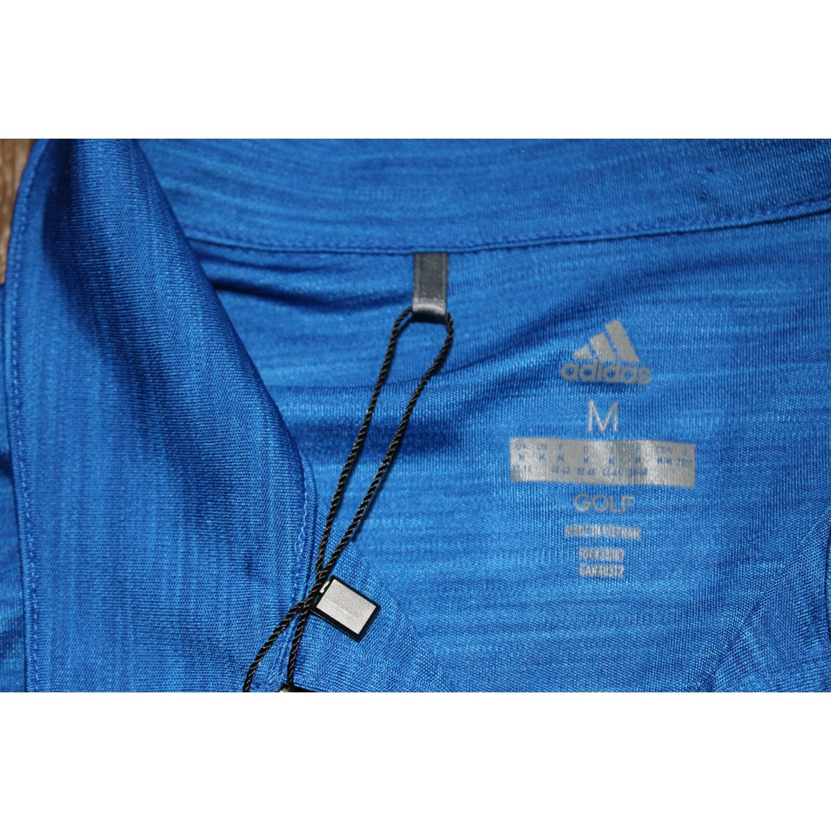 Adidas Men's Ultimate365 Heathered Space-Dyed Blue Golf Polo Shirt - Size M, NWT