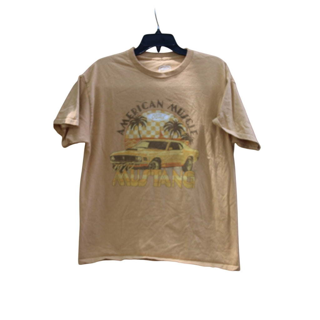 Ford Official Licensed 1970 Mustang American Muscle Gold T-Shirt, Size Large