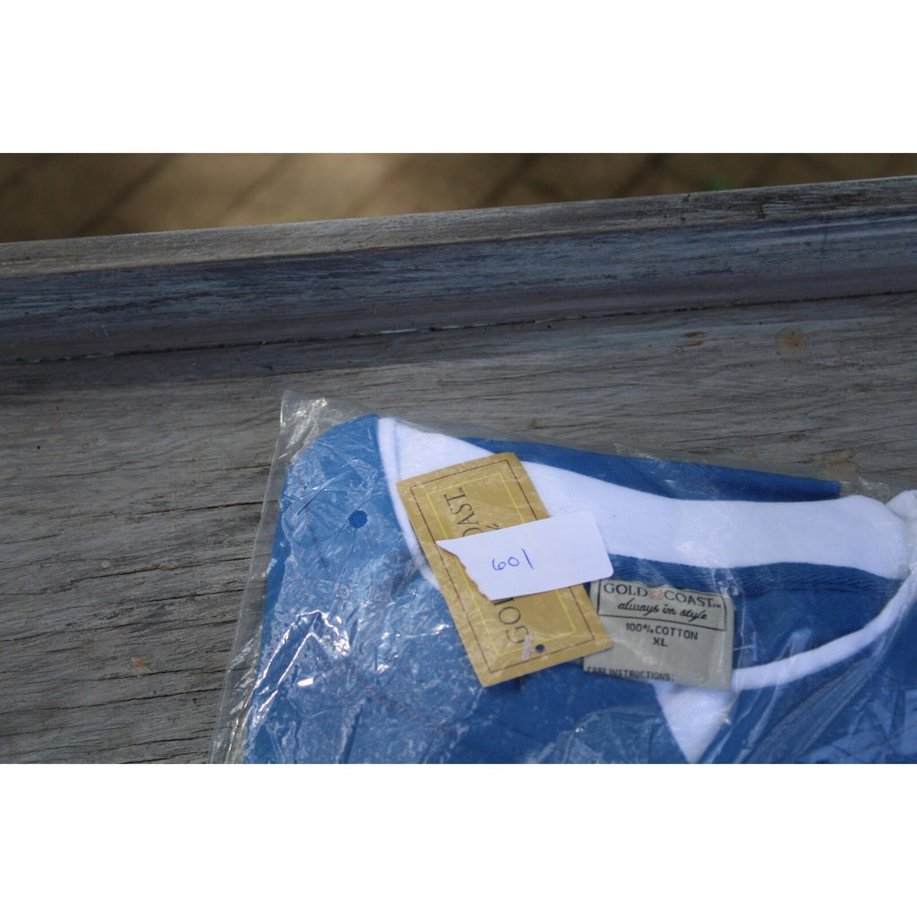 Gold Coast Sweatshirt Women's L Blue Butterfly Graphic 100% Cotton New With Tags