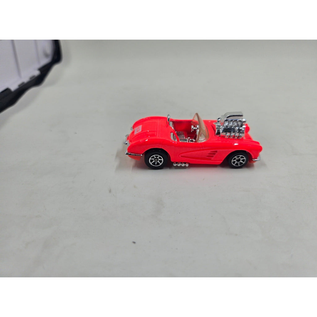 1995 Hot Wheels Model Series '58 Corvette Coupe Neon Pink Chrome Engine Variant