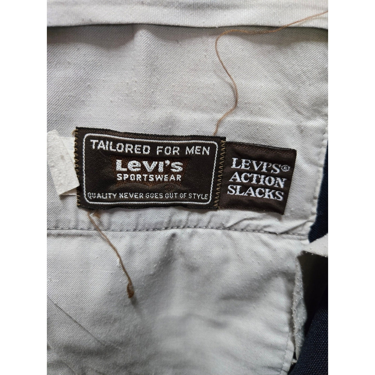 Vintage 70s 80s Levi's Action Slacks Sportswear Tailored For Men Flat Front