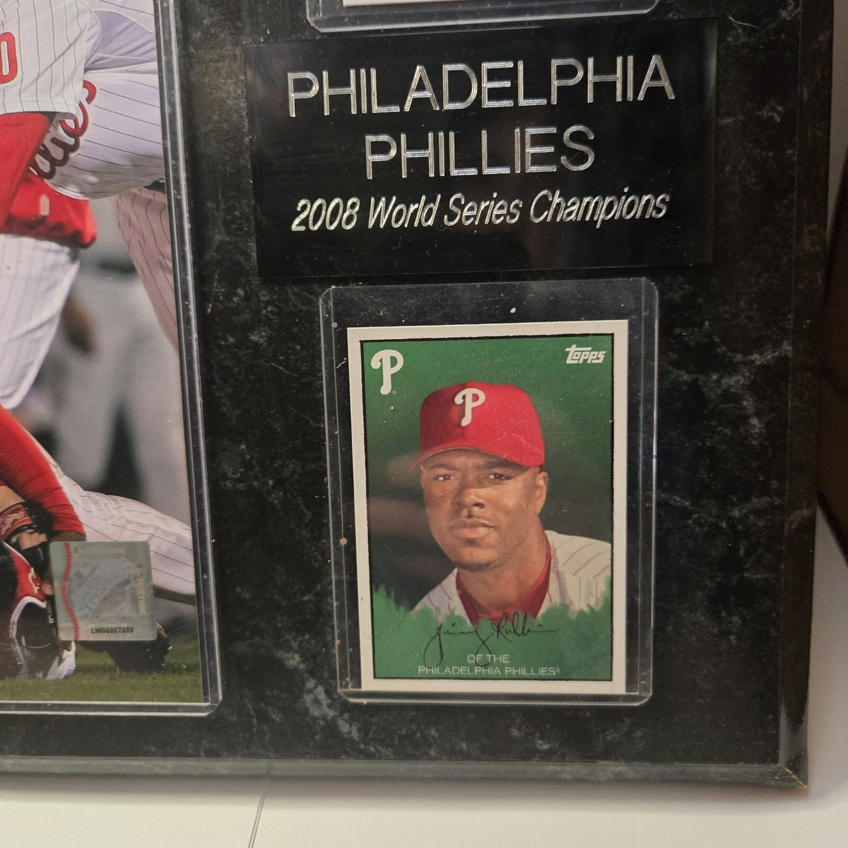 Philadelphia Phillies 2008 World Series Champions Commemorative Display with Aut