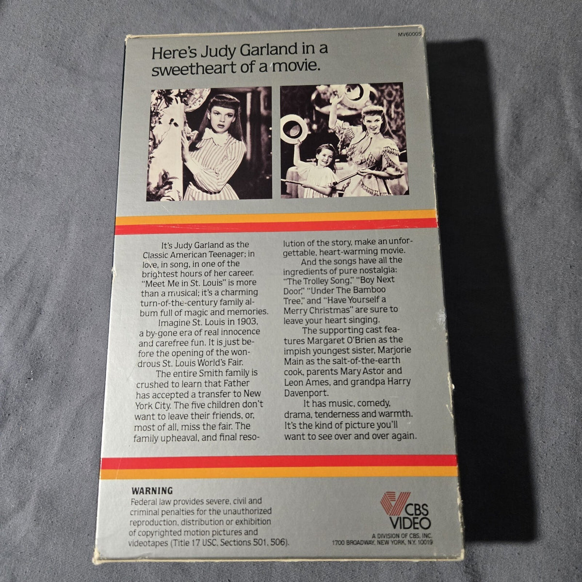 Vintage VHS Meet Me In St. Louis Judy Garland MGM