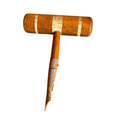 Vintage Mid-Century 6-Player Wooden Croquet Set with Rolling Metal Wire Caddy