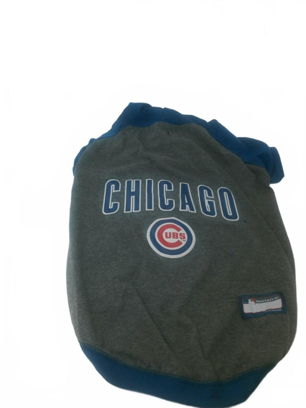 Chicago Cubs Dog Hoodie with Matching Bow Tie size L
