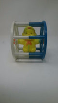 Vintage 1960s Plastic Rolling Wheel Toy Doll Rattle Made in Hong Kong