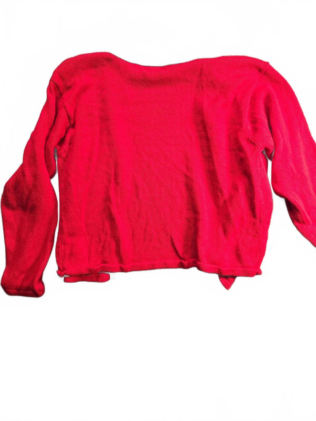 Vintage Paul Harris Design Red Ramie Cotton Knit Sweater Women's Large