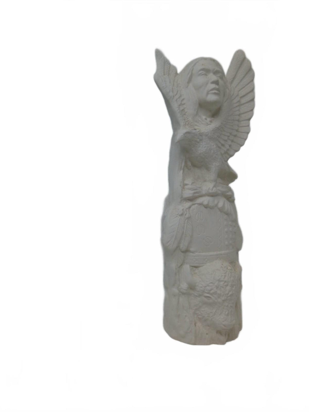 Ceramic Bisque 10 Inch Eagle Totem Pole, Reay to Paint Southwest Totem Pole