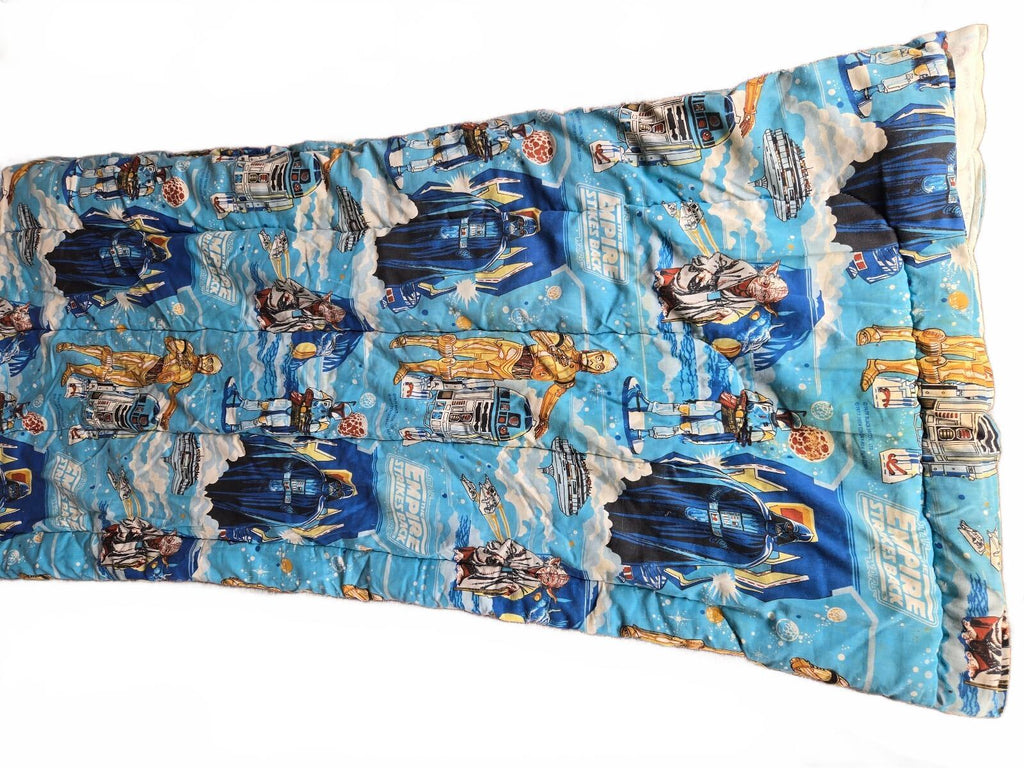Vintage 1980 Star Wars Empire Strikes Back Sleeping Bag Boba Fett R2-D2 Black