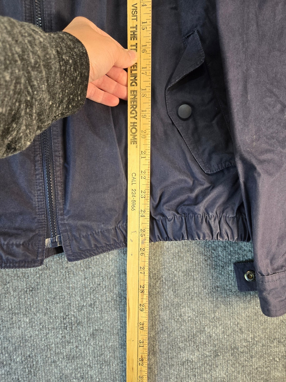 London Fog Men's Utility Jacket XL Navy Blue