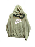 Nike Big Kids Club Fleece Pullover Hoodie Sage Green White Logo Sz Youth XL