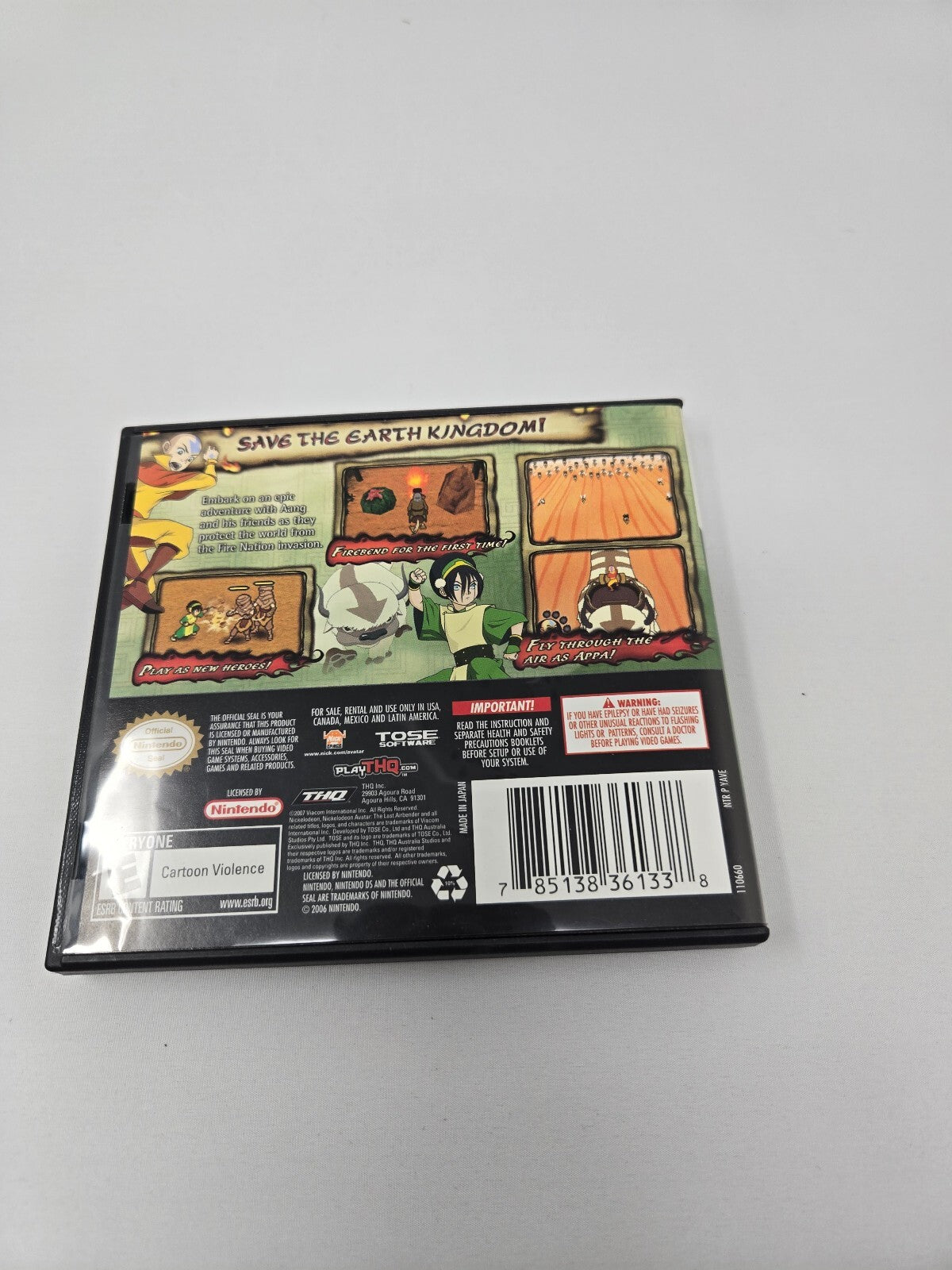 Avatar: The Last Airbender - The Burning Earth (Nintendo DS, 2007) CIB