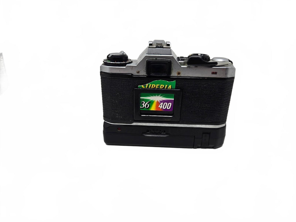 Vintage Pentax Me Super 35MM Film Camera Kit W/ Winder II & Vivitar Flash