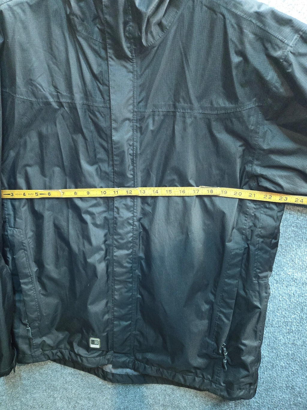 Free Country Men's X20 Waterproof Series Hooded Rain Jacket, Black, Size Medium
