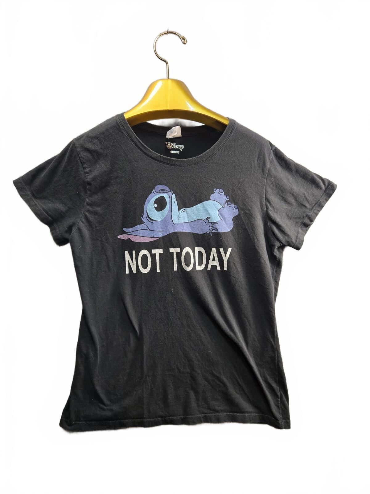 Official Disney Stitch Not Today Black Graphic T-Shirt Unisex Size [Insert Size]