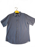 Rugby University Men's XL Stretch Short Sleeve Button-Up Shirt, Navy