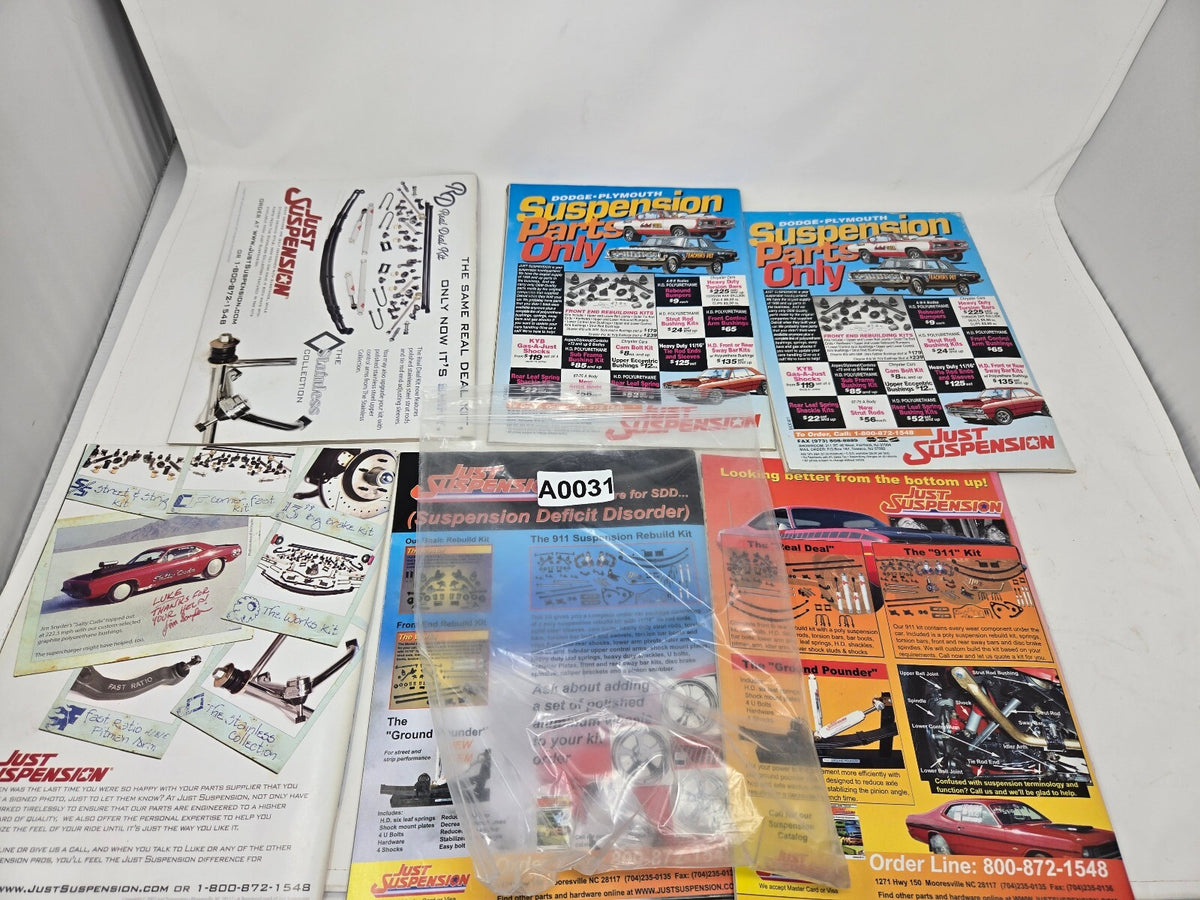 Vintage Mopar Muscle Magazines Lot with Just Suspension Flyers